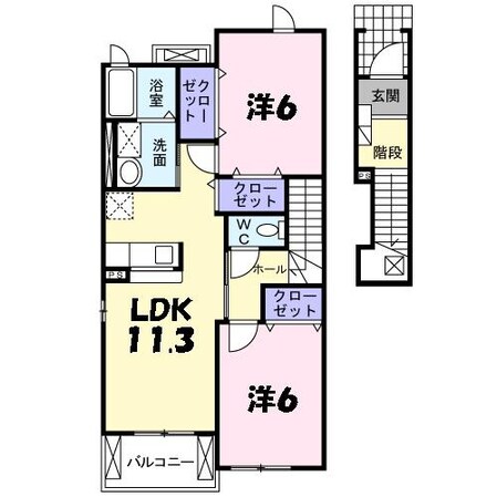 ベル　ファミーユI　１番館の物件間取画像